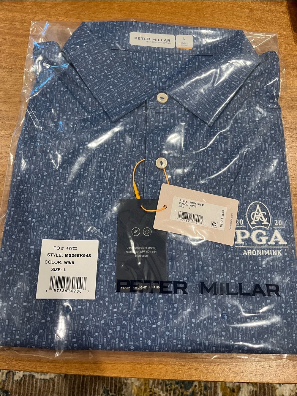 Peter Millar Men's Blue 2026 PGA Championship Performance Polo Shirt